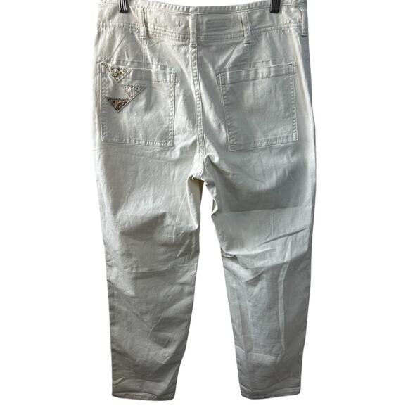 Anthropologie Pilcro The Wanderer Pants Cream Floral Patchwork Boho Size 29 - Picture 3 of 7